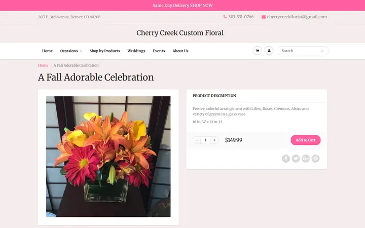 /products/autumn-celebration — Cherry Creek Custom Floral