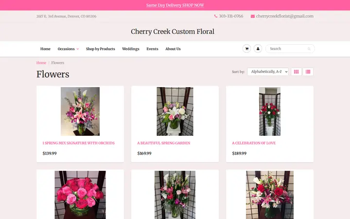/collections/flowers — Cherry Creek Custom Floral