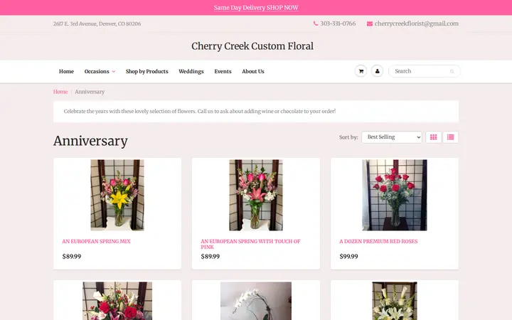 /collections/anniversary — Cherry Creek Custom Floral
