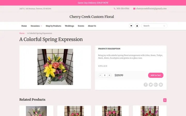 /products/a-colorful-spring-expression — Cherry Creek Custom Floral