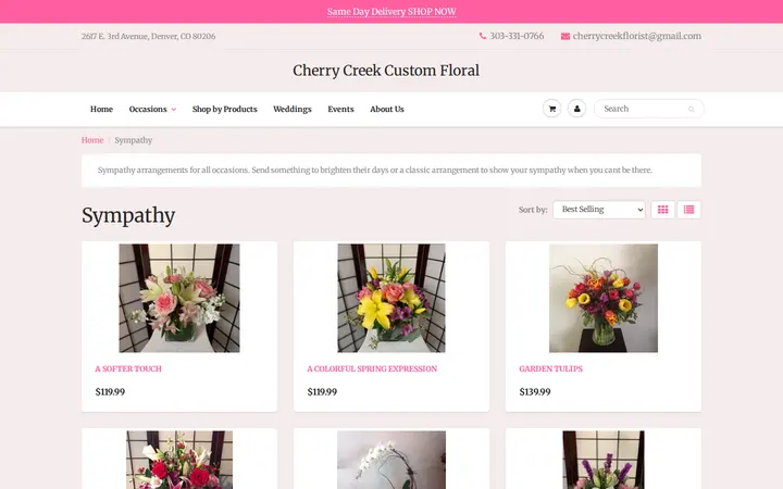 /collections/sympathy — Cherry Creek Custom Floral