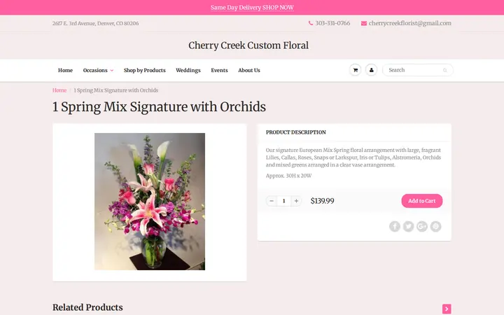/products/spring-mix-signiture-with-orchids — Cherry Creek Custom Floral