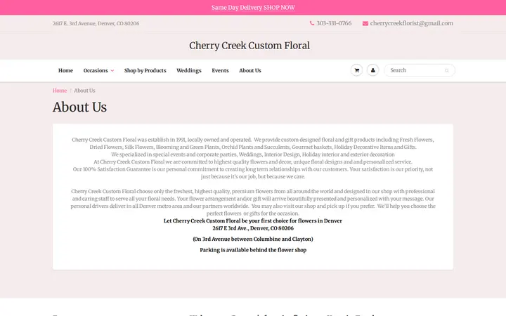 /pages/about-us — Cherry Creek Custom Floral