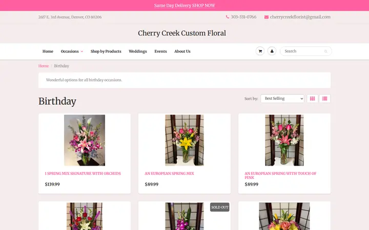 /collections/birthday — Cherry Creek Custom Floral