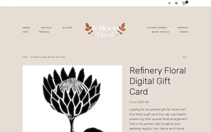 /shop/gift-card — Refinery Floral: Flower Preservation