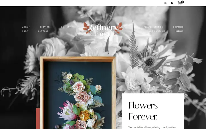 Website of Refinery Floral: Flower Preservation