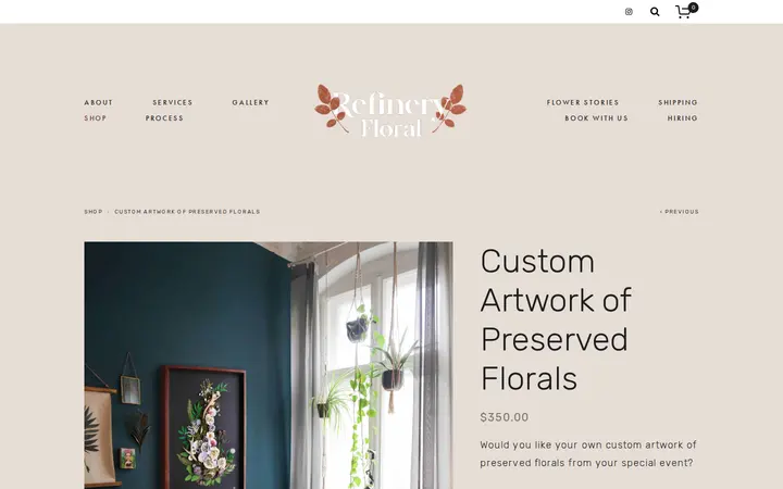 /shop/project-deposit — Refinery Floral: Flower Preservation