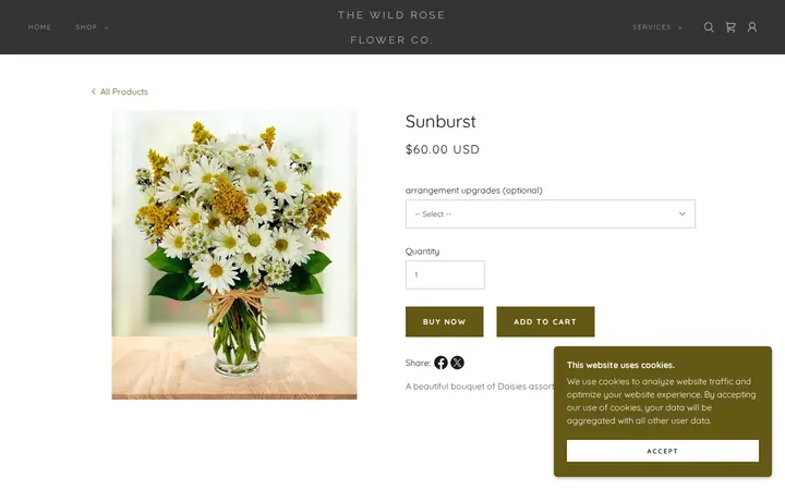 /the-wild-rose-store/ols/products/sunburst — The Wild Rose Flower Co.