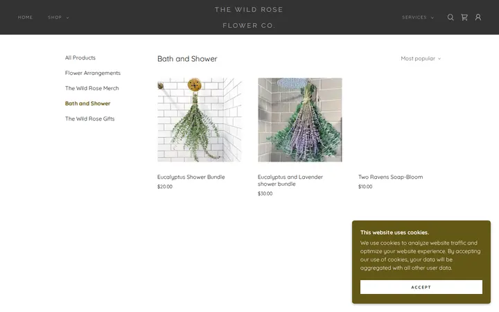 /the-wild-rose-store/ols/categories/bath-and-shower-products — The Wild Rose Flower Co.