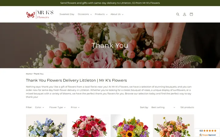 /collections/thankyou — Mr K's Flowers