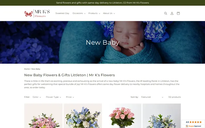 /collections/newbaby — Mr K's Flowers