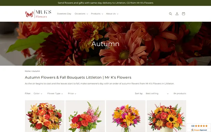 /collections/autumn — Mr K's Flowers