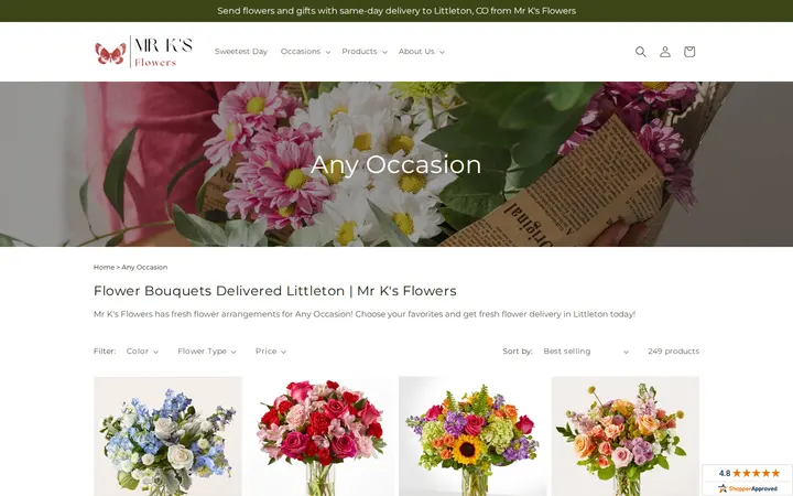 /collections/anyoccasion — Mr K's Flowers