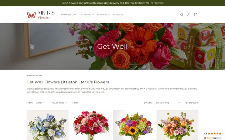 /collections/getwell — Mr K's Flowers