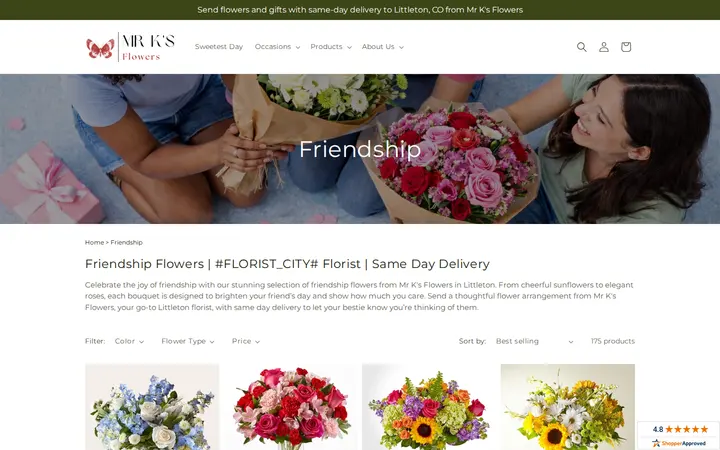 /collections/friendship — Mr K's Flowers