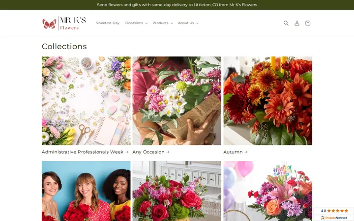 /collections — Mr K's Flowers