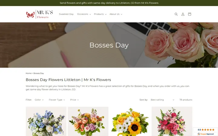 /collections/bossesday — Mr K's Flowers
