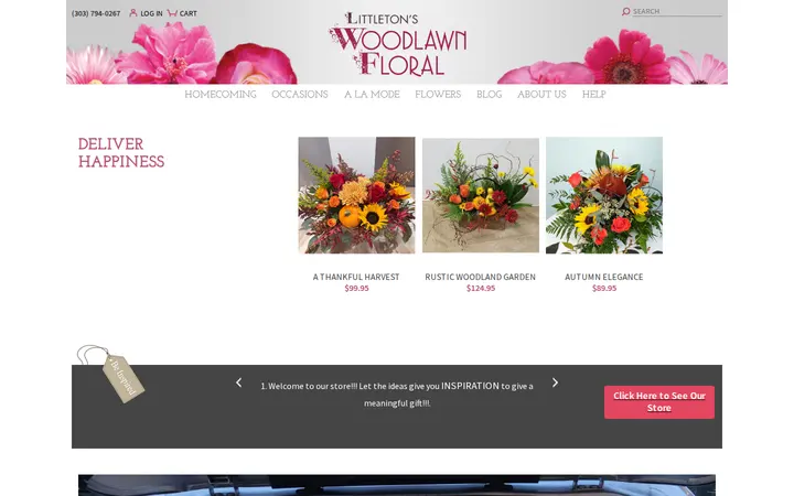 Website of Littleton's Woodlawn Floral
