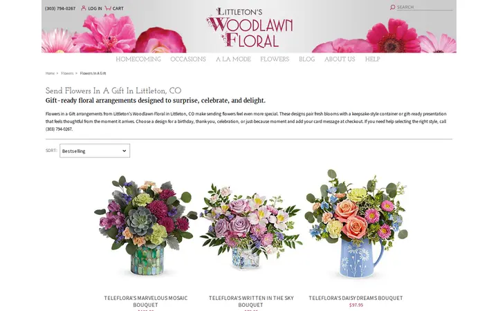 /flowers-in-a-gift/cat1080003 — Littleton's Woodlawn Floral