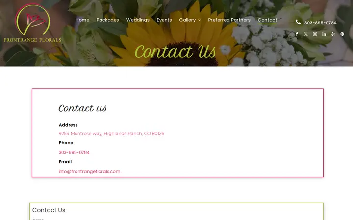 /contact — Frontrange Florals