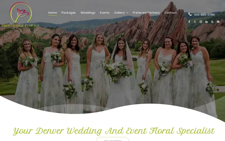 Website of Frontrange Florals