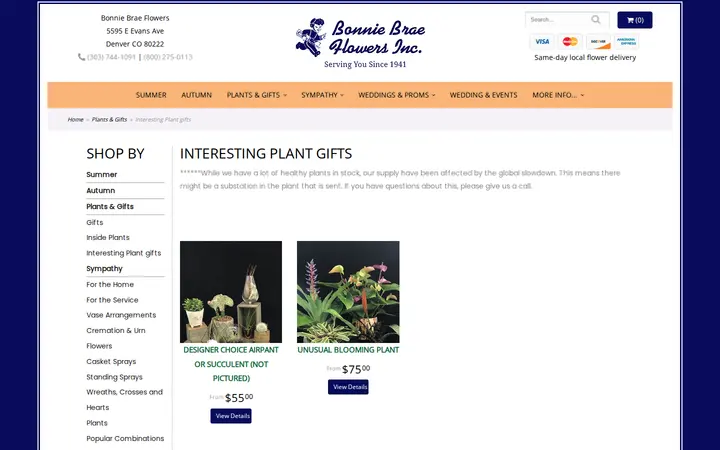 /shop/plants-gifts/interesting-plant-gifts — Bonnie Brae Flowers Inc.