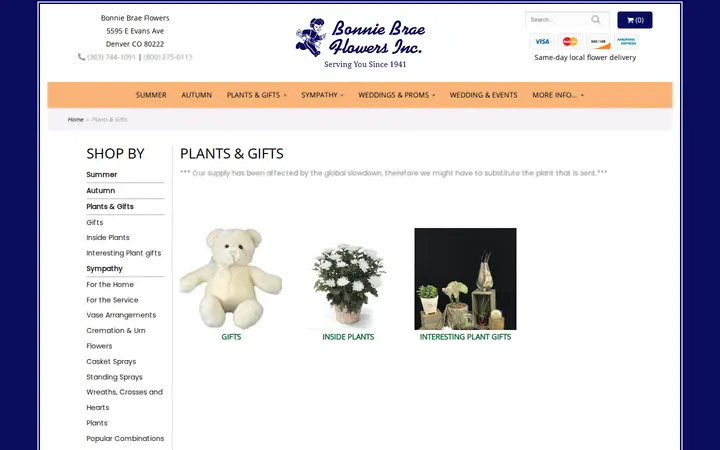 /shop/plants-gifts — Bonnie Brae Flowers Inc.