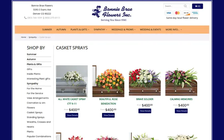 /shop/sympathy/casket-sprays — Bonnie Brae Flowers Inc.