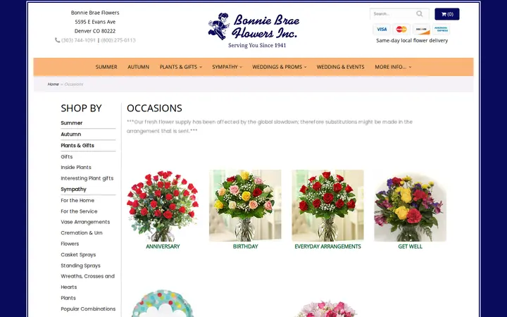 /shop/occasions — Bonnie Brae Flowers Inc.