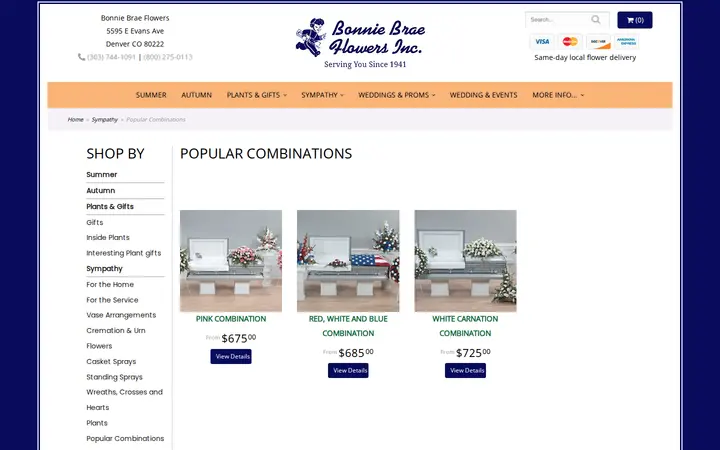 /shop/sympathy/popular-combinations — Bonnie Brae Flowers Inc.