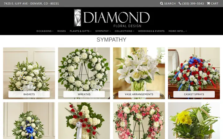 /shop/sympathy — Diamond Floral Designs
