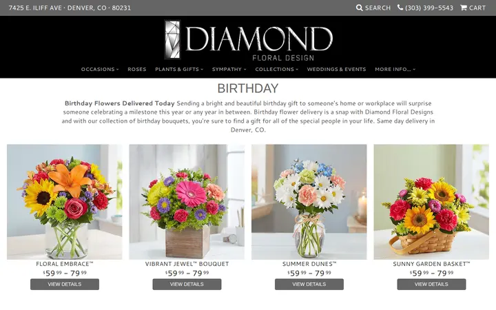 /shop/occasions/birthday — Diamond Floral Designs
