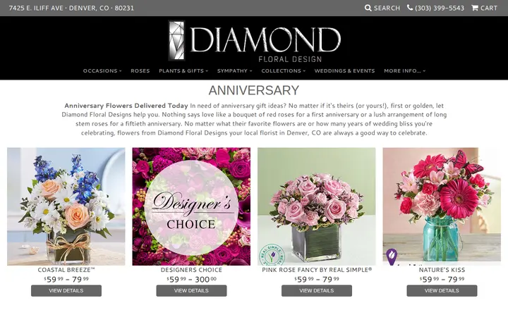 /shop/occasions/anniversary — Diamond Floral Designs