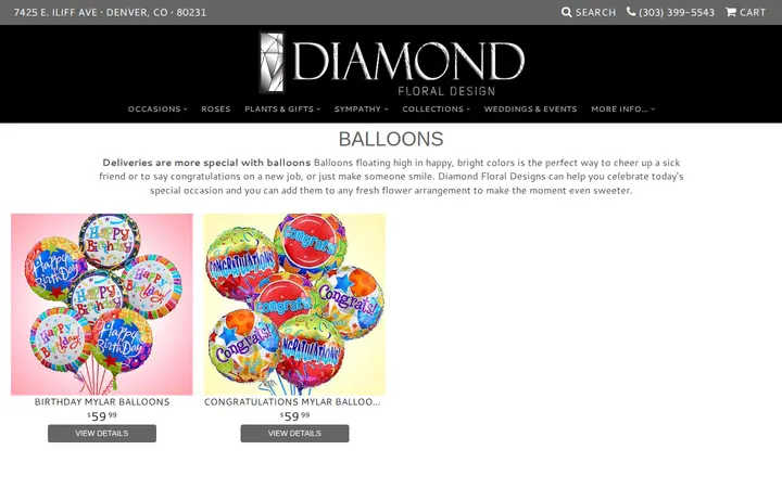 /shop/plants-and-gifts/balloons — Diamond Floral Designs