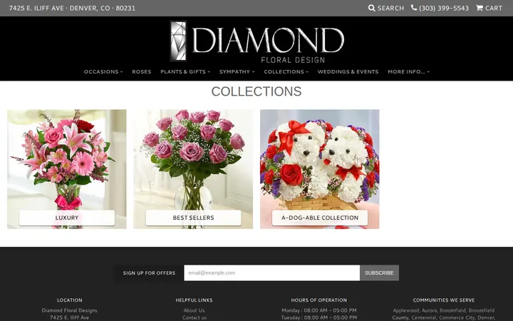 /shop/collections — Diamond Floral Designs