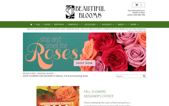 Website of Beautiful Blooms