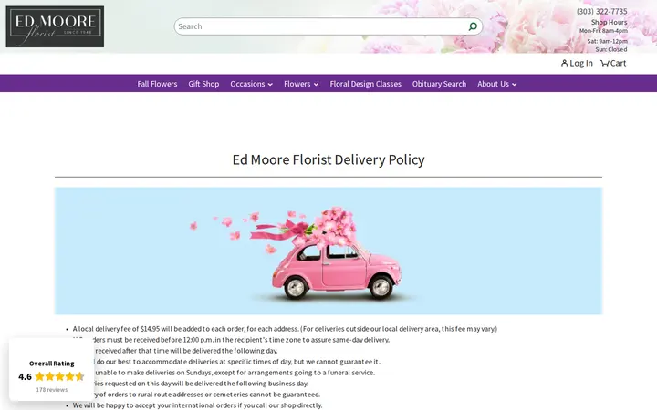 /delivery-policy — Ed Moore Florist