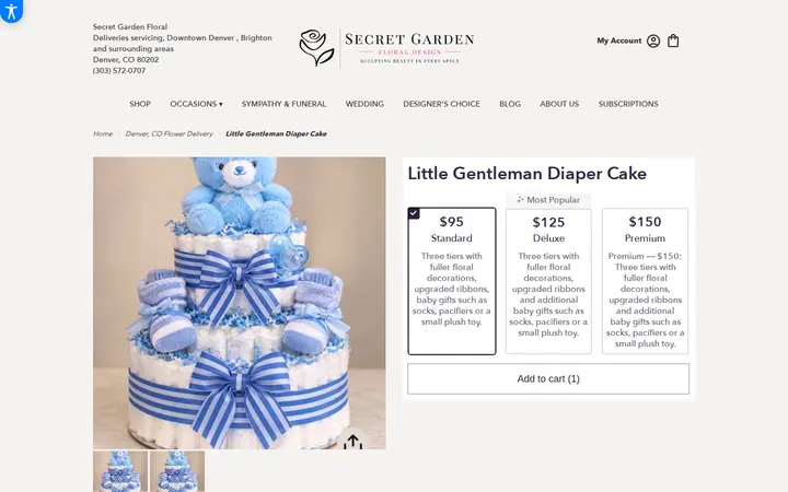 /denver-secret-garden-floral/little-gentleman-diaper-cake.html — Secret Garden Floral