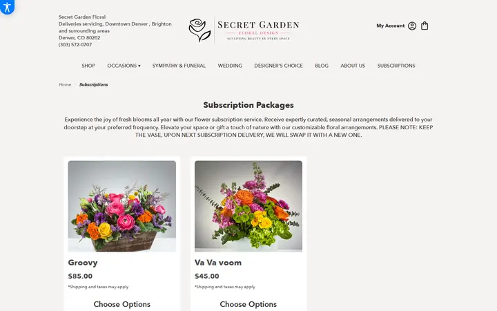 /flower-subscriptions — Secret Garden Floral