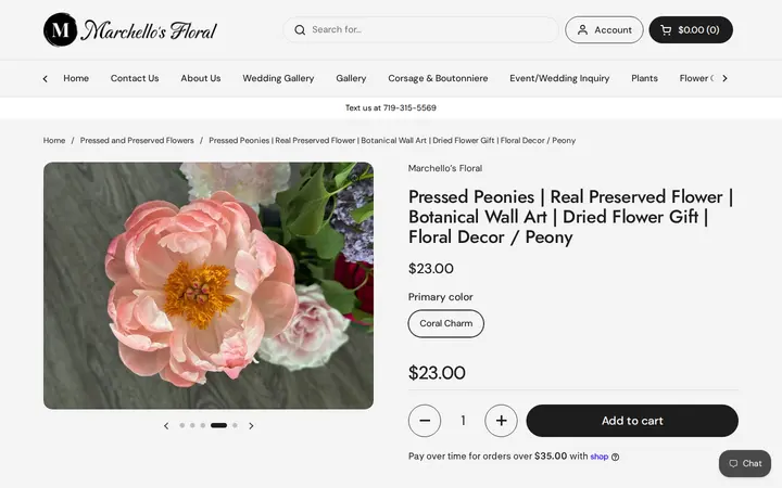 /collections/pressed-and-preserved-flowers/products/pressed-peonies-real-preserved-flower-botanical-wall-art-dried-flower-gift-floral-decor-peony — Marchello's Floral