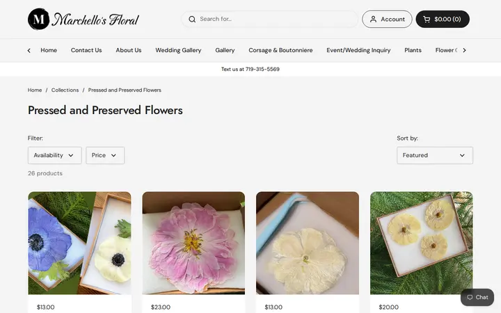 /collections/pressed-and-preserved-flowers — Marchello's Floral