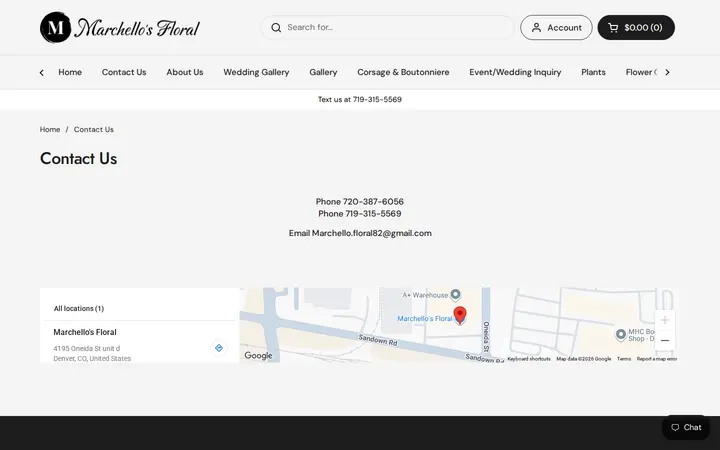 /pages/contact-us — Marchello's Floral