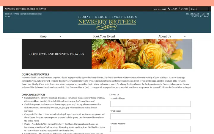 /corporate-flowers — Newberry Brothers Florist