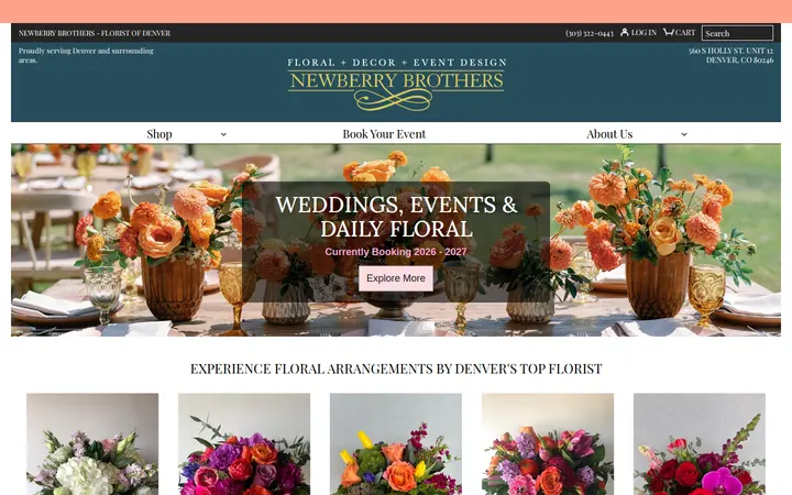 Website of Newberry Brothers Florist