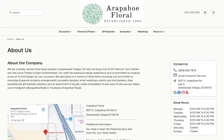 /about-us — Arapahoe Floral