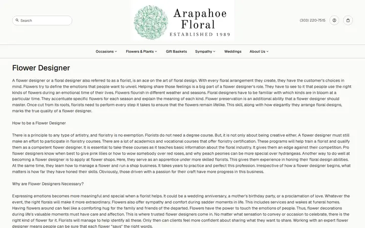 /flower-designer — Arapahoe Floral