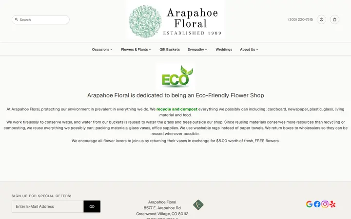/eco-friendly-flower-shop — Arapahoe Floral