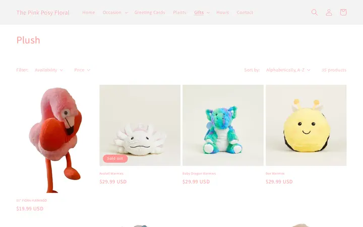 /collections/plush — The Pink Posy