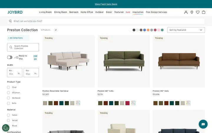/collections/preston — Joybird