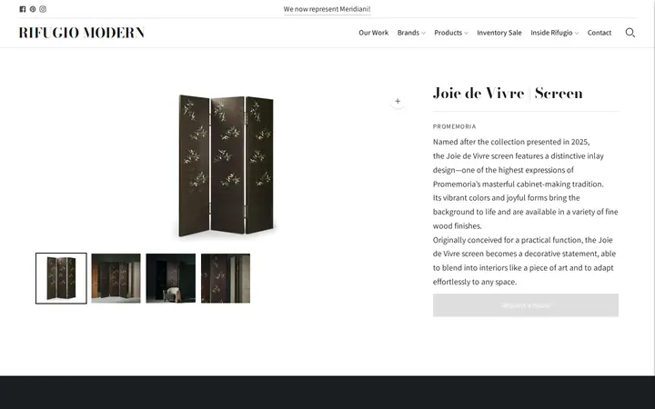 /collections/accessories-and-extras/products/joie-de-vivre-screen — Rifugio Modern